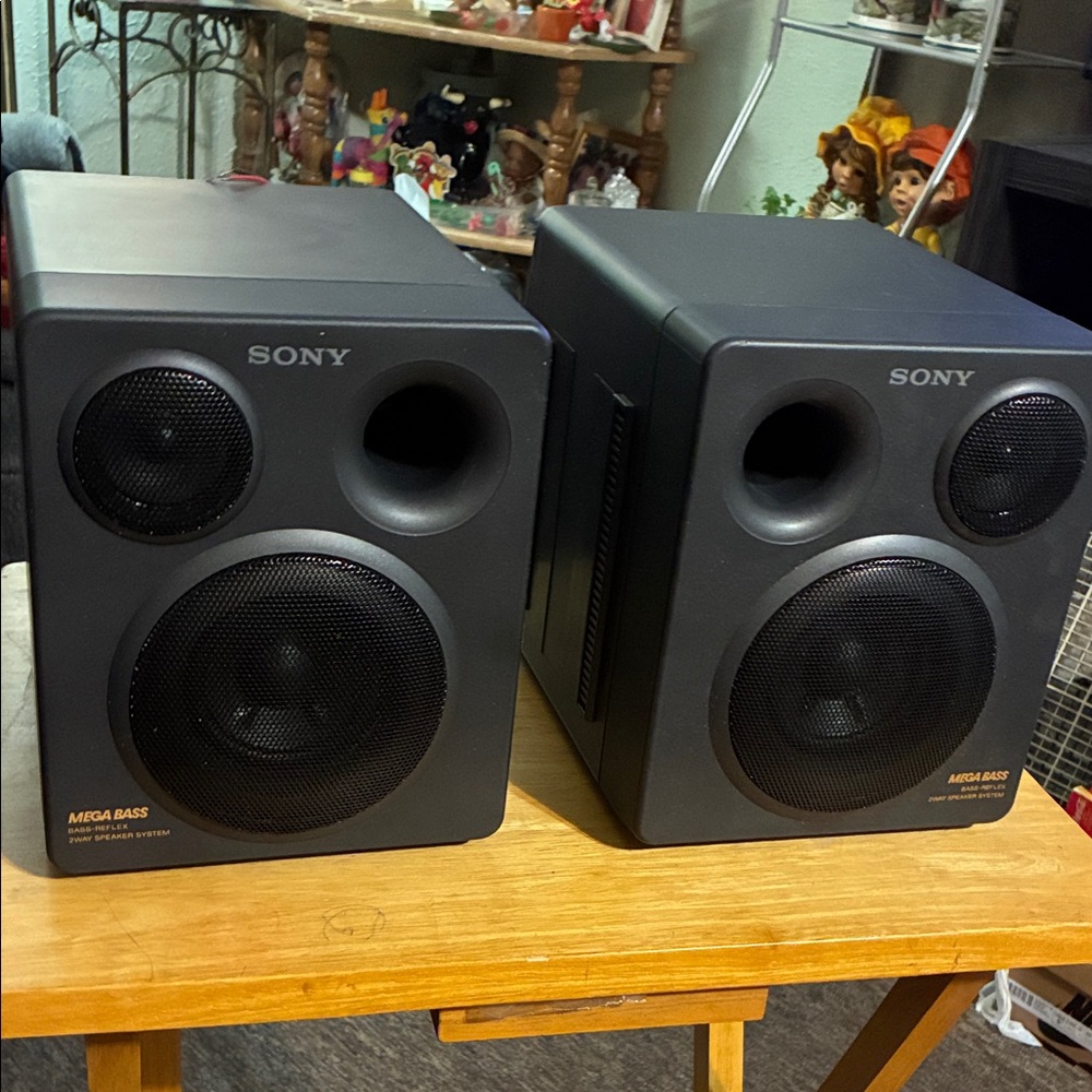 Sony Black Mega Bass Speakers